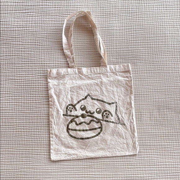 Handbags - Cotton Cat Print Tote
